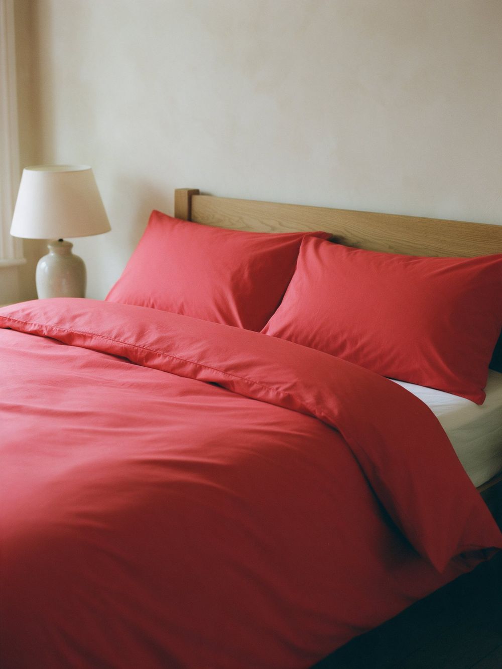 Duvet set in Tomato red