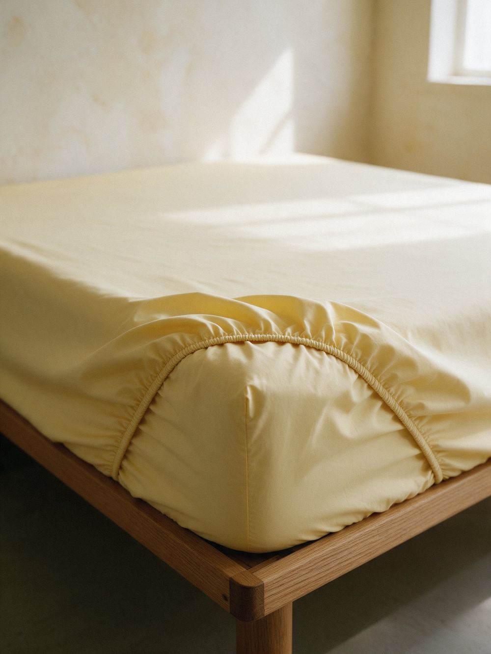 Folded fitted sheet